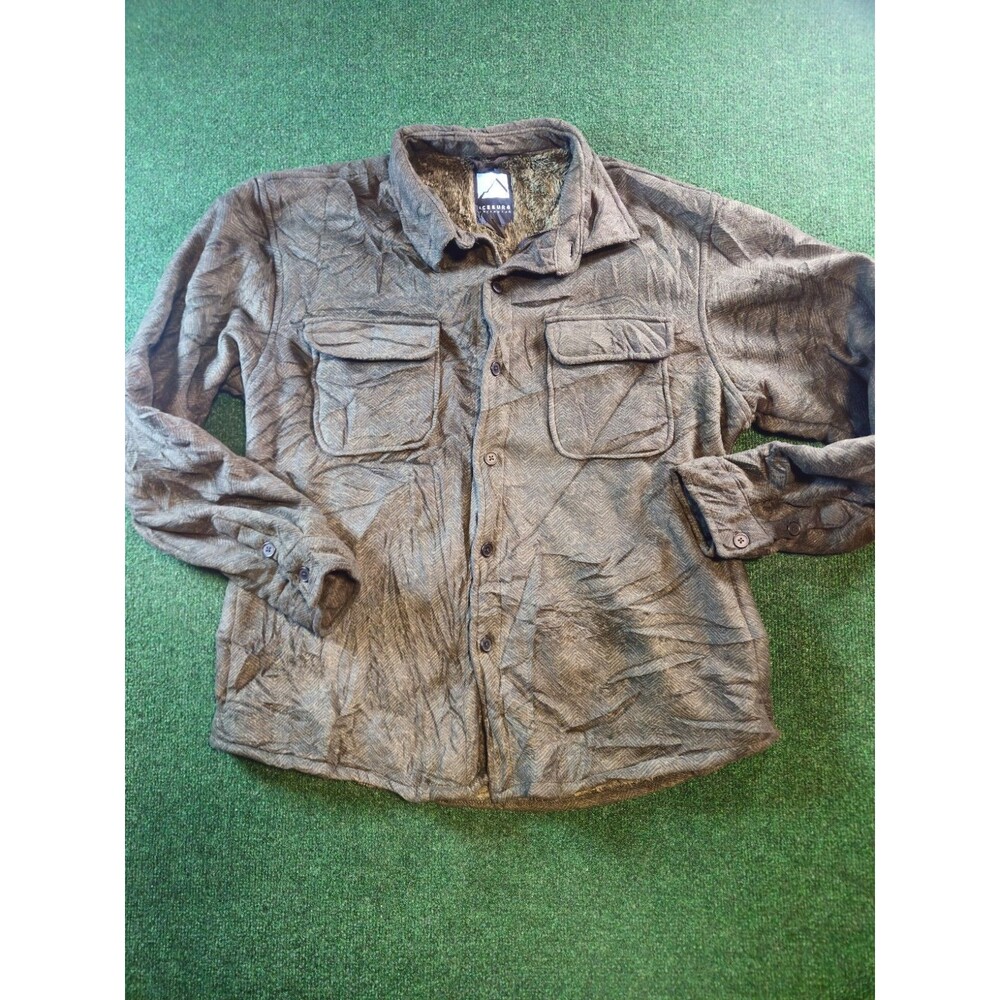 Iceberg Outerwear Sherpa Flannel  Size L Long Sleeve Men Button Up